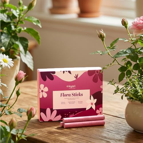 Image of Kyari Plant Fertilizer Sticks Pack of 35 - Slow Release Flower Booster Fertilizer for Hibiscus, Mogra, Rose, Bougainvillea, Peace Lily - Indoor & Outdoor Flowering Plants - 100% Natural