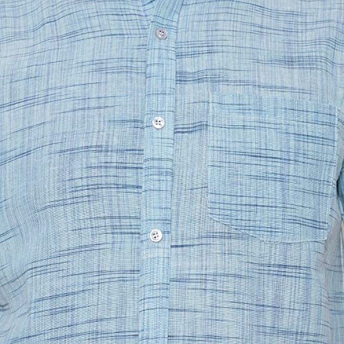 Image of LATEST CHIKAN Men's Cotton Blend Textured Half Sleeves Shirt
