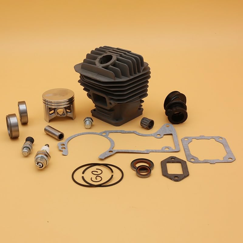 Części do kosiarki 50mm kolektor tłokowy cylindra uszczelka olejowa zestaw świec zapłonowych do Stihl 044 MS440 części zamienne piły łańcuchowej ogrodowej
