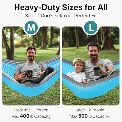 Kootek Camping Hammock 400lbs Capacity Outdoor Camping Essentials, Single - Image 2