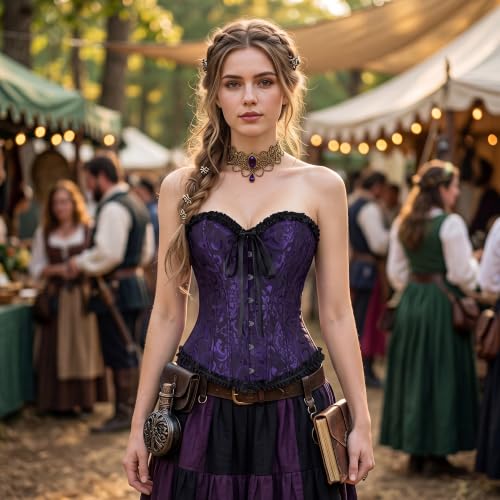 Image of frawirshau Women's Overbust Costume Corset Renaissance Victorian