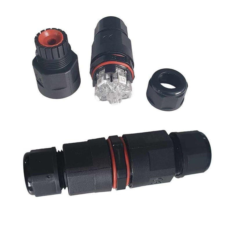 20 Verbindungsmuffe IP68, Form I 5P L1/L2/L3/N/PE, wasserdichte Anschlussdose, Schnellverbinder ohne Schrauben, von 0,5 bis 2,5 mm² bis 450 V 16 A