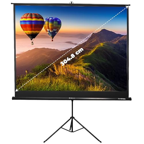 Zebronics Tripod Projector Screen, 304.8 cm (120 Inch), 4K Suppor...