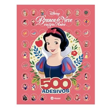 Capa do livro 500 adesivos Branca de Neve - LIVRO COM PERSONAGENS DA DISNEY!