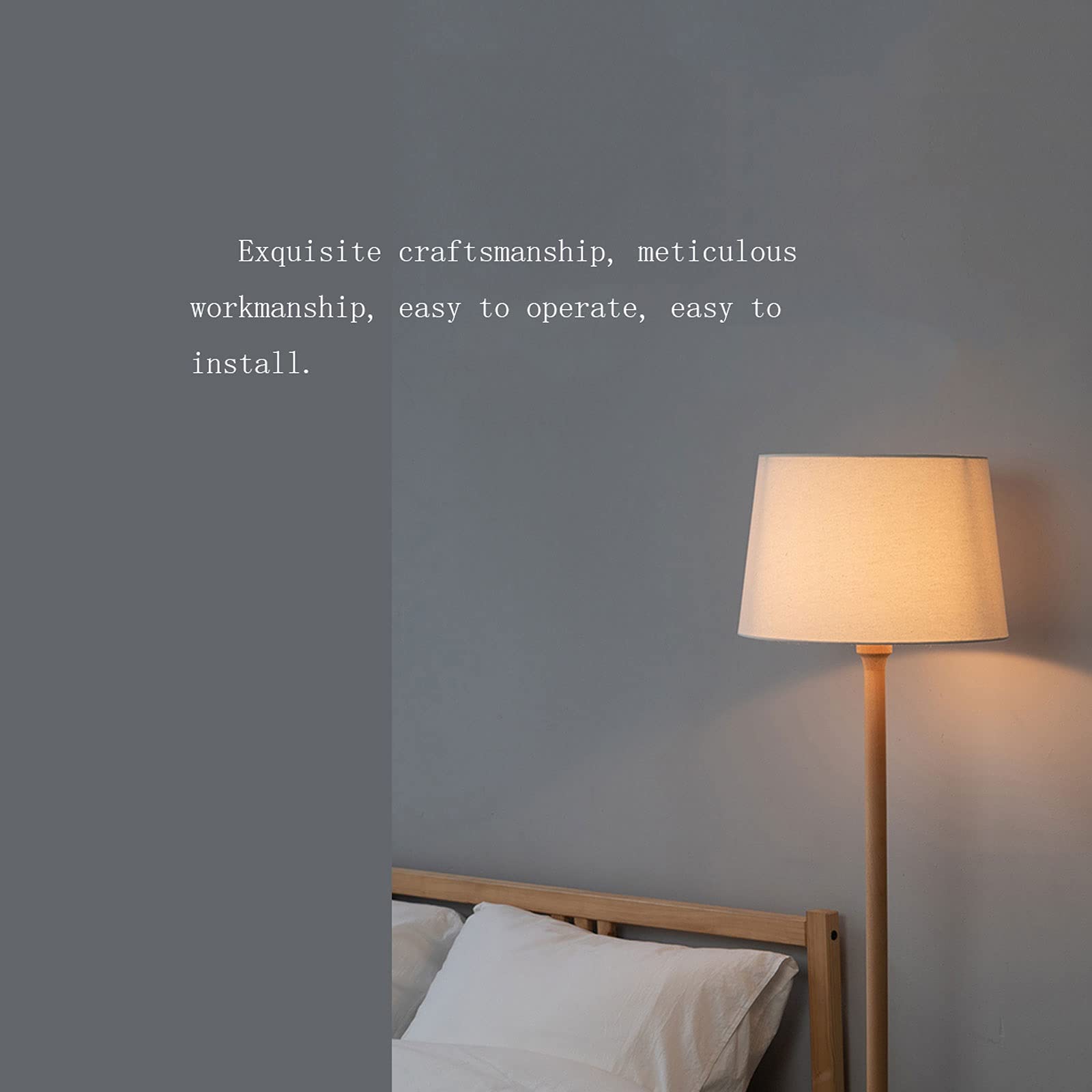 Lampada da Terra Lampada da terra moderna per camera da letto, Stand up lampade da lettura per soggiorno, illuminazione ufficio moderno con paralume in tessuto, lampada a palettoriali, lampada da terr