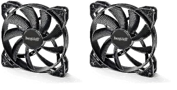 be quiet! Pure Wings 2 BL046 - Ventilador de refrigeración (4.724 in, 2 unidades), color negro