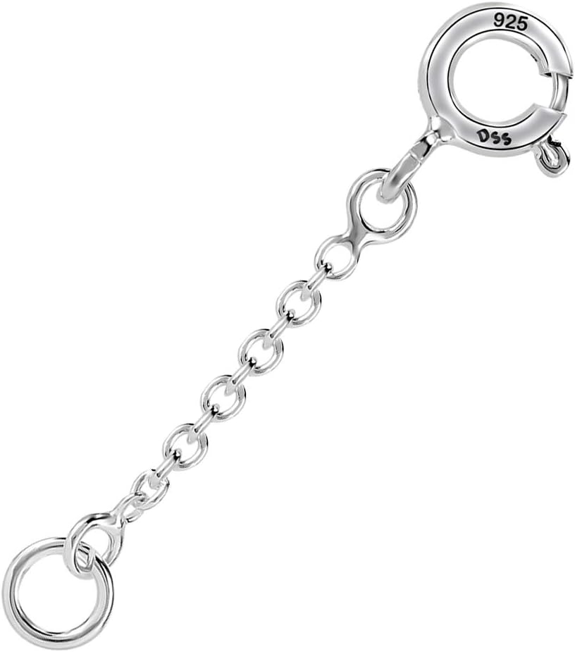 925 Sterling Silver Italian-Necklace-Extender Chain Super Thin & Strong - Made in Italy