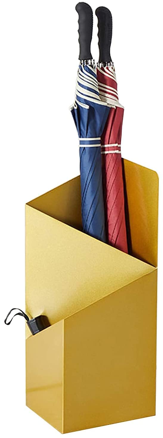 Support de porte-parapluie artisanal en fer forgé au design épuré