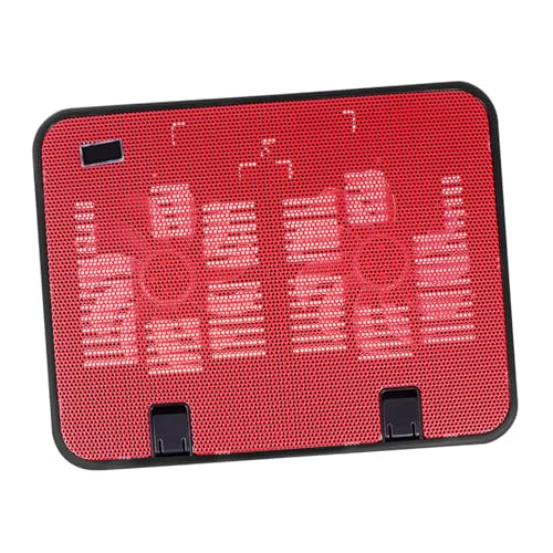 Notebook cooler Lurrose con 2 ventiladores USB rojo miniatura 1