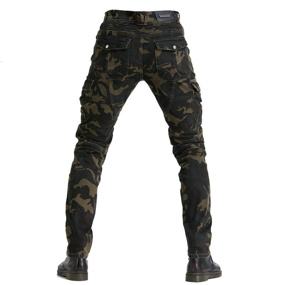 Pantaloni da Moto da Uomo, Jeans da Motociclista Elasticizzati Slim Fit da Uomo, Jeans alla Moda su Tutta La Vita, 4X Imbottitura di Protezione.