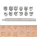 Cikonielf 12 Stück Leder Stempel Leder Prägestempel Set Leder Punzieren Leather Carving Craft DIY Punch Embossing Beveler Tools Kit für Heimwerker, Lederhandwerk, Drucken Car Leather günstig Kaufen-Cikonielf 12 Stück Leder Stempel Leder Prägestempel Set Leder Punzieren Leather Carving Craft DIY Punch Embossing Beveler Tools Kit für Heimwerker, Lederhandwerk, Drucken