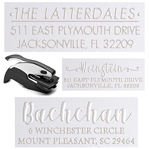 15+ Embosser Designs Personalized Custom Address Embosser Seal Desk Handheld Wedding Invitation Seal Embosser Personalized Customized 2" X 1" (Rectangle Embosser3) #TOP17