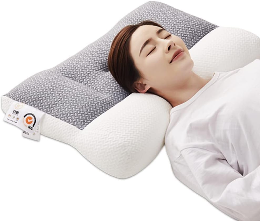 Super Ergonomic Pillow, 2023 New Orthopedic Correction Repair Traction Contour Pillow Sleeping Pillow, Neck and Shoulder Pain Pillow for All Sleeping Positions (White,23.6 * 15.7in)