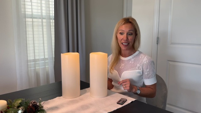 Image of NURADA Large Outdoor Flameless Candles 12 inch x 5 inch - Waterproof LED Pillar Flickering Candle Battery Operated with Timer Remote Control for Patio Porch Lanterns Decor - Long Lasting Set of 2
