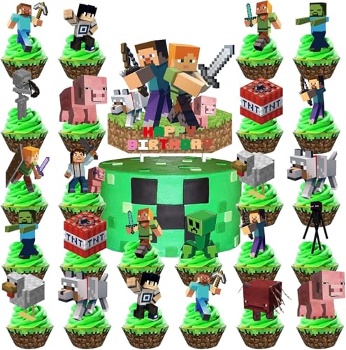 31pcs Cake Toppers NTN Game Cupcake Toppers For Birthday Cake Decorations Birthday Party Supplies Decorations