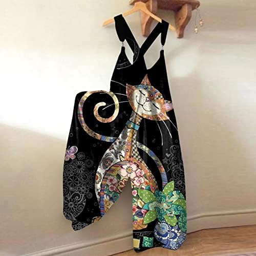 UODSVP Women's Summer Jumpsuits Fashion Sweet Loose Casual Print Retro Strappy Jumpsuit 3 UODSVP Women's Summer Jumpsuits Fashion Sweet Loose Casual Print Retro Strappy Jumpsuit