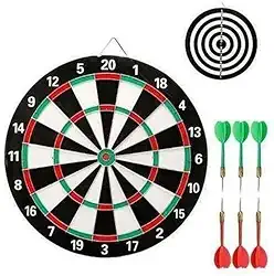 Jogo De Dardos Dupla Face Alvo Duplo Dardos com Ponta de Ferro - com 4 dardos