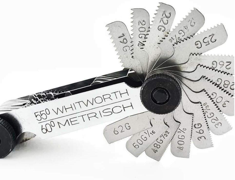 RADIANS SCREW PITCH GAUGE 4 to 62 TPI, 0.25 to 6.0 mm combination with 55 degree and metric 60 degree (B09XRC8FHT) Amazon Price History, Amazon Price Tracker