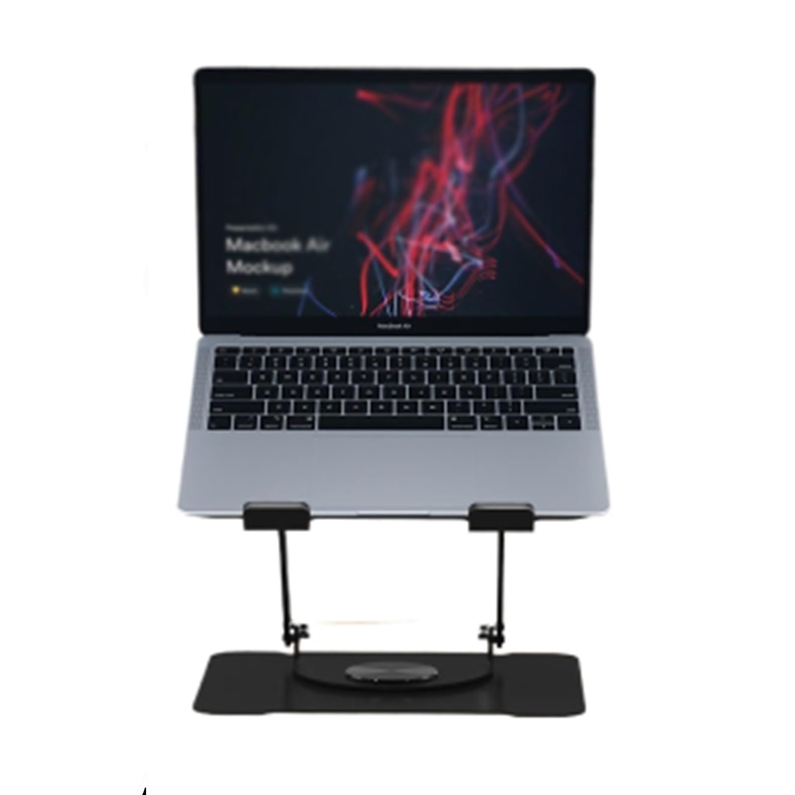Soporte portátil plegable for computadora portátil, acero al carbono, soporte ajustable for computadora portátil, diseño de esqueleto, rotación de 360°, for productos de hasta 17 pulgadas(Black)