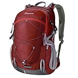 【Viel Stauraum】Das Hauptfach mit doppelten Reißverschlüssen bietet Platz für einen 15,6-Zoll-Laptop oder einen 2,5-Liter-Wassersack. Zwei geräumige Fronttaschen bieten Platz für Papier im A4-Format. Es gibt auch 2 Seitentaschen und 1 Gürteltasche. Der Wanderrucksack reicht für Laptops, Kleidung, Toilettenartikel, Bücher und Lebensmittel. (※ Der Rucksack enthält keine Wasserblase)