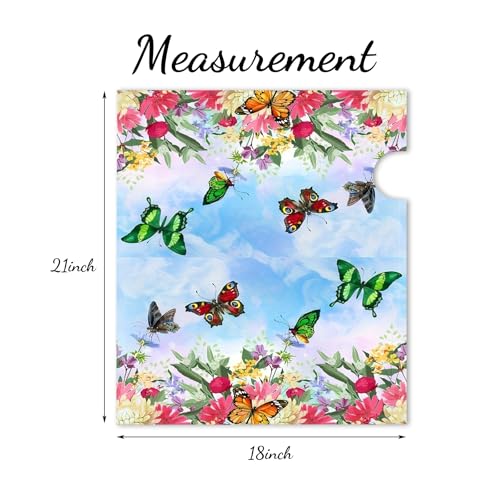 Image of Mailbox Covers Magnetic Standard Size 18 x 21 Inch Beautiful Flowers in Spring,Mailbox Wraps for Garden Yard Home Outdoor Decor (Butterfly & Flower)