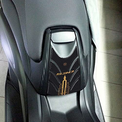 labelbike - Protection Door Tank Yamaha Tmax 530 Sticker 3D Carbon-Ergal 2012-2016 - Carbon Oro
