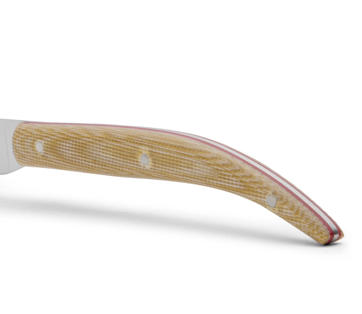 Arcos Serie Cuchillos de Mesa, Juego de Cuchillos de Mesa 4 piezas, Cuchillos Chuleteros, Hoja Filo de Acero Inoxidable Nitrum de 110 mm, Mango Madera Palisandro Color Marrón claro