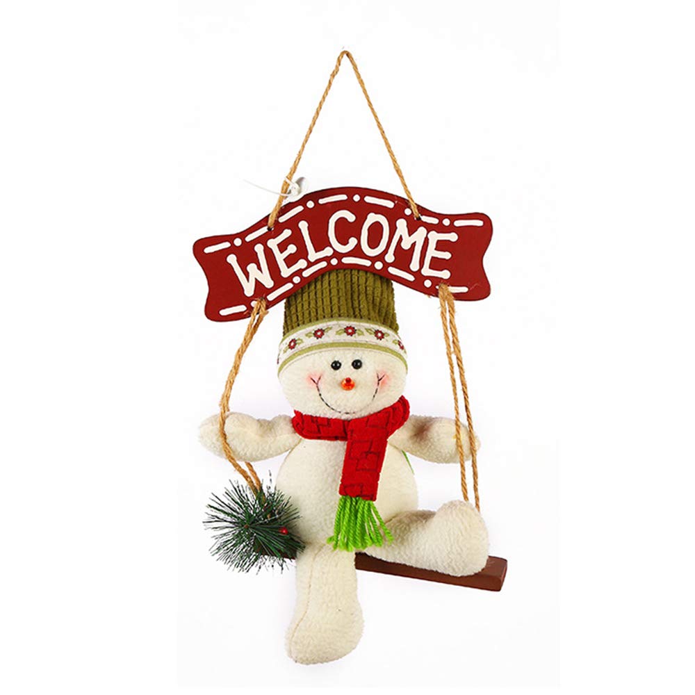 Omenluck 1Pcxmas Decor Toy Doll Hang Decorations Snowman Door Hangingxmas Decor For Christmas Party