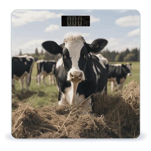Báscula digital para baño Cute Cows con pantalla LCD miniatura 1