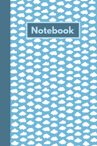 Cartoon Blue Sky and Fluffy Clouds Notebook: Cartoon Blue Cloud