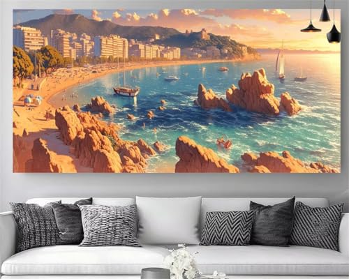 Peinture Diamant Adulte XXL Mer pour Décoration Salon Cosy Broderie 5D