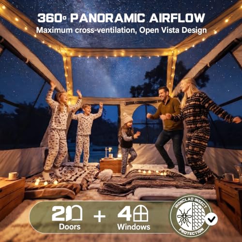 6 Person Tents for Camping Waterproof Family Cabin Tent with Full Rainfly Review product image