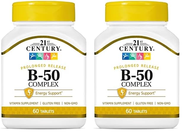 21st Century B 50 Complex Prolonged Release Tablets, 60 Count (Pack of 2)