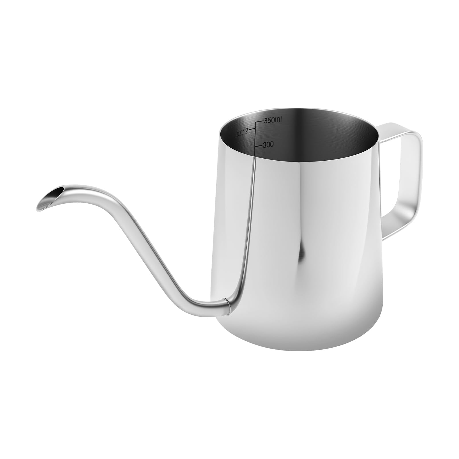 Plant Watering Can,350ML Small Watering Can,Stainless Steel Sprinkling Pot with Long Spout and Handle, Plant Flower Sprinkling Pot for Succulents Bonsai Indoors Outdoor Garden(Silver)