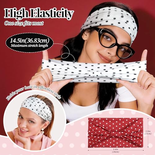 Image of Awumbuk Wide Headbands for Women Knotted No Slip Head Bands Soft Turban Headband Hair Accessories Boho African Solid Color Head Wraps for Women Yoga Workout Pack of 6