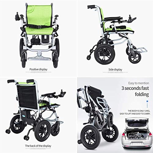 Wheel Chairs for Adults, Most Compact Powered Wheelchair in The World - Ultra Portable Folding Power Wheelchair Zinger Chair - Weights Only 22kg(Including Lithium Battery)