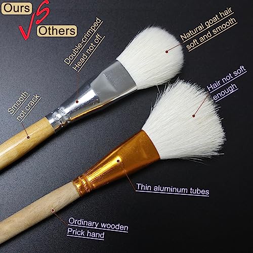GACDR Blending Brushes for Acrylic Painting,7 Pieces Versatile Gilding