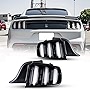 WOLFSTORM LED Tail Light Assembly Fit for 2015-2020 Ford Mustang, Ford Mustang Tail Light Replacement with Dynamic Running Turn Light Design,1 Pair(Clear Lens)