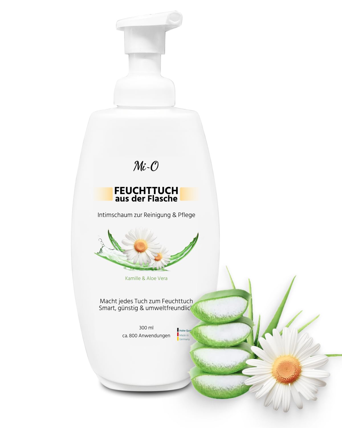 Foam Care Intimpflegeschaum 12x300 ml, 9600 Anwendungen | Intim-Pflegeschaum mit Aloe Vera, frei von Duftstoffen, für ca. 9.600 Anwendungen im Mini Fix System