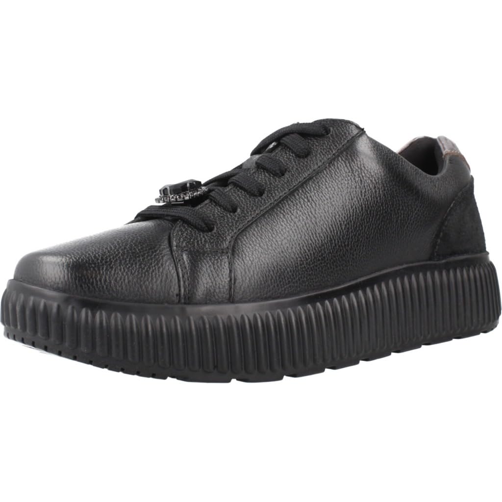 Geox Women's D Graisy GSsneaker, Black, 2.5 UK
