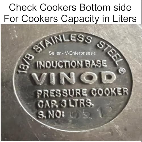 Image of Outer Lid Rubber Gasket compatible for 3 Litre Vinod Stainless Steel Pressure Cooker. Outer Lid Dimeter is 20 cm (Packof 1) (Black Color)