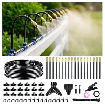 Thiswing 100FT 360° Adjustable Irrigation System for Garden – 1/4
