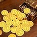 Plastic Gold Coins, 100Pcs Fake Gold Coins Bulk, Play Coin for Kids Board Games Classroom Reward Treasure Hunt Games Lucky Draw Game Adventure Theme Props St. Patricks Day Mardi Gras Party Supplies