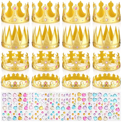 Yaomiao 44 Pcs Foam Crowns for Kids Princess King Hat Bulk