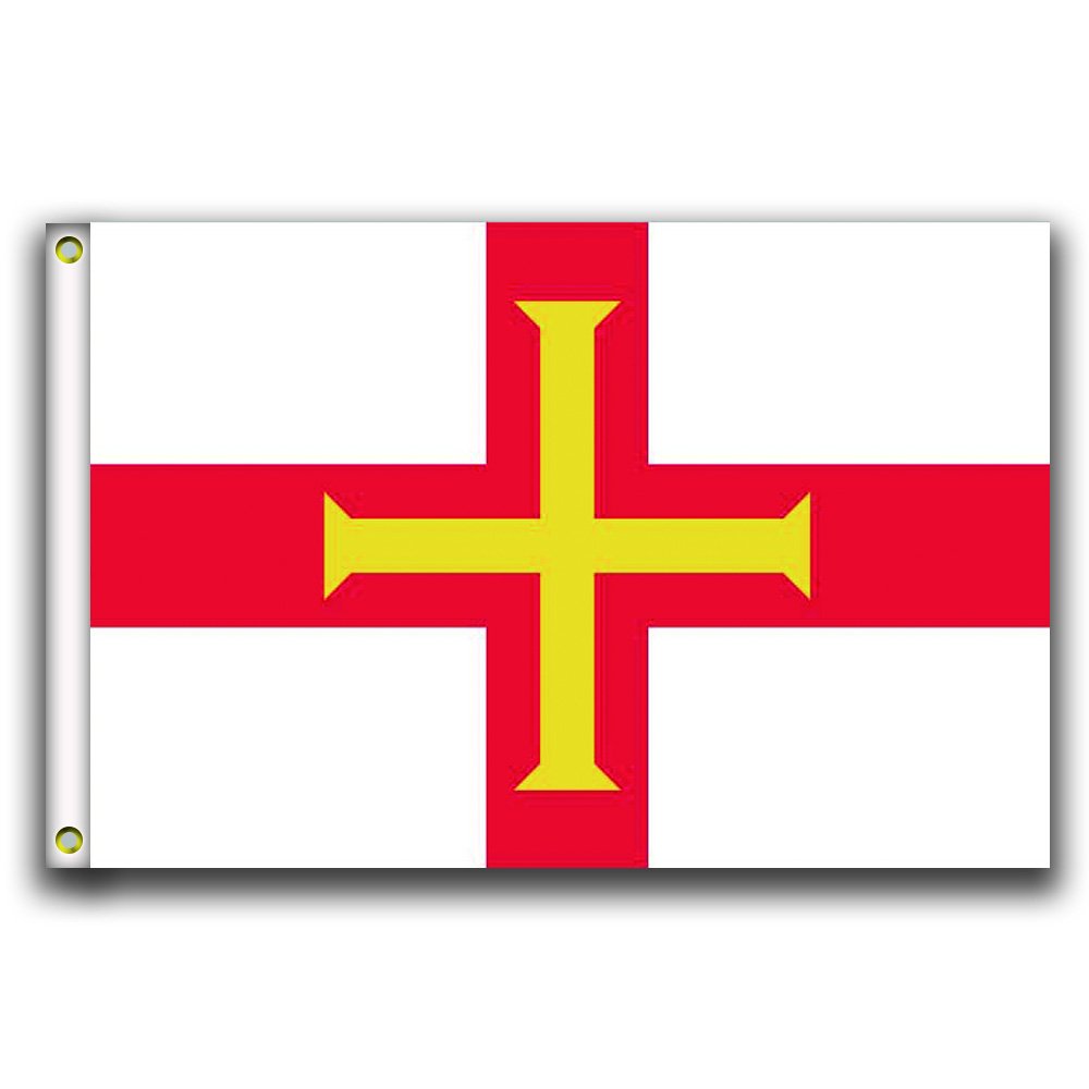 MCPACE Guernsey Flags Banner 3X5FT-90X150CM 100% Polyester,Canvas Head with Metal Grommet,Used Both Indoors and Outdoors