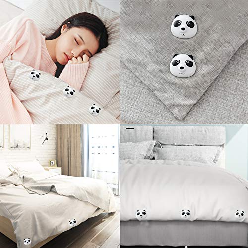 Fayemint 24PCS Cute Panda Bettbezug Greifer, Panda Bettdecken Clips, Bettdeckenbezug-Clips Kunststoff, mit Bringen Sie Einen Entsperrer, für Kunststoff Bettdeckenhalter Bettlaken Matratze… - Image 7