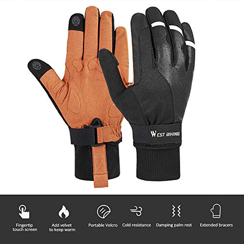 Luvas de Ciclismo, Andoer Luvas de ciclismo para esportes ao ar livre para BTT para bicicleta e moto