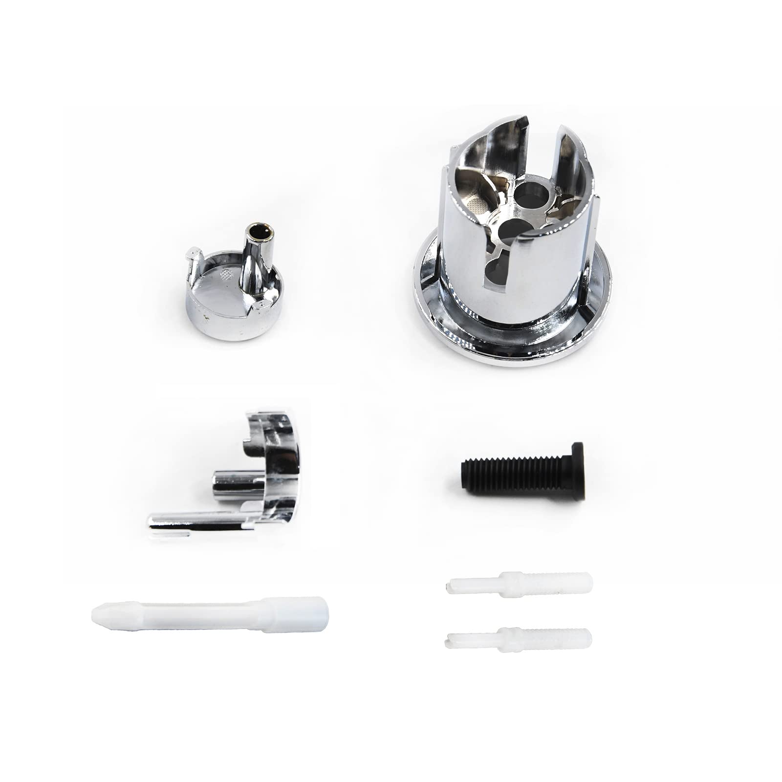 Pulsador doble WC D2D cromado multicolor compatible con Roca