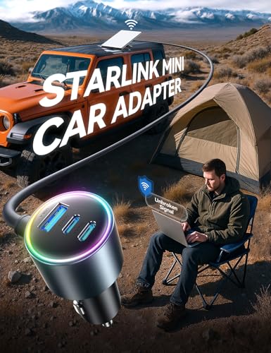 JOYROOM Starlink 3-Ports Mini Car Cigarette Lighter Charger w/ 10' Waterproof Charging Cable - image 8