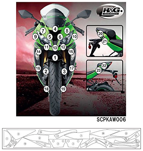 R&G(アールアンドジー) セカンドスキン(高品質ポリウレタン保護フィルム) ZX-6R(636) 13-16 RG-SCPKAW006